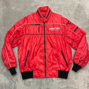 Vintage 80's Style Auto Racing Jacket Hawaiian Punch Racing Team Size XL